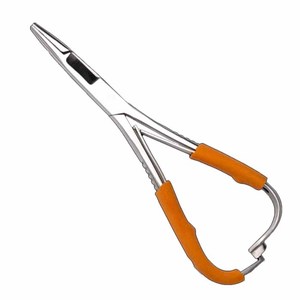 Ciseaux de pêche robustes en acier inoxydable noir avec poignée antidérapante pour couper les lignes tressées - Product Image 2