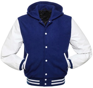 Chaqueta de invierno de lana de talla grande personalizada XL para hombre, letras de béisbol bordadas, tejido de punto, Mangas de cuero, servicio informal OEM - Product Image 6