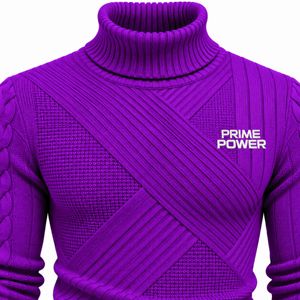 Suéter de punto trenzado casual para hombre, jersey de cuello alto de manga larga, proveedor mayorista de fábrica de prendas de punto de moda - Product Image 4