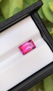 Pierre précieuse naturelle de tourmaline rubellite rose, taille baguette, pierre lâche pour la fabrication de bijoux, bague, pendentif, collier, cristal - Product Image 6
