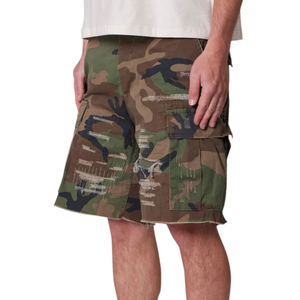 Shorts cargo d'été Glory Custom pour hommes grandes tailles, style décontracté, motif uni, avec poches vintage, coupe ample en jean, vente en gros - Product Image 5