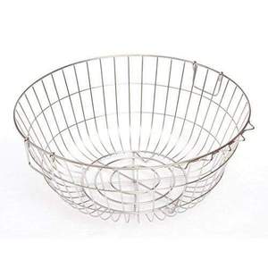 Panier de rangement en fil métallique au design élégant, en forme de bol, avec poignées, design simple, organisateur de rangement de cuisine, panier personnalisé - Product Image 4