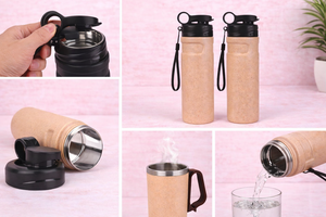 Bouteille en acier personnalisée FreshSip avec impression pour Thanksgiving, Pâques et Halloween - Produits promotionnels pour le bureau - Product Image 3