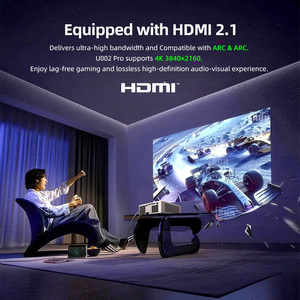 For U002 Pro <b>LED</b> Dust Proof 1080P 4K Ready HIFI Stereo Built-in Speakers Android 13 OS Smart <b>Projector</b> for 2.1 for Remote - Product Image 5