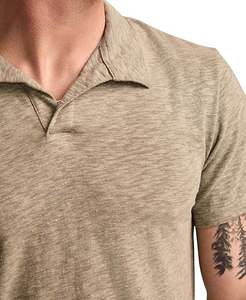 Men's Casual Solid Custom Logo Short Sleeve Workout T-Shirt Eco-Friendly Breathable Cotton/Polyester Fabric Plus Size Options - Product Image 4