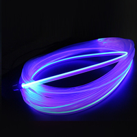 Câble monofilament simple de lumière LED de lueur latérale de fibre optique solide de grand diamètre 6 mm pour le câble optique de faisceau d'étang de piscine