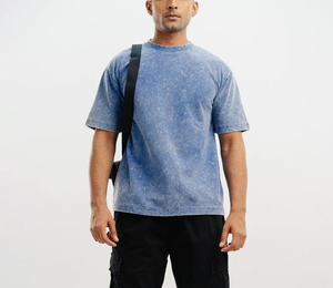 เสื้อยืดคอกลมโอเวอร์ไซส์ผู้ชาย ผ้าฝ้าย 100% พิมพ์ลายโลโก้ เนื้อผ้าเจอร์ซีย์ระบายอากาศดี ไซส์พลัส ผ่านเทคนิคการซักแบบพิเศษ ขายส่ง - Product Image 6