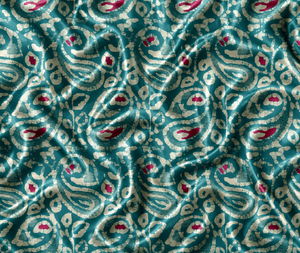 Tela de Seda Orgánica con Estampado Jaipuri, 120 GSM, Tela Bandhani con Estampado Digital para Confección de Prendas, Costura y Decoración del Hogar - Niñas - Product Image 4