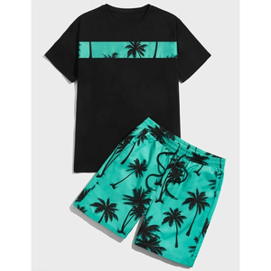 Wholesale Blank Custom Shorts <b>Sets</b> Men Streetwear 2 Pieces Custom Logo Summer Sportswear Shirt and Shorts <b>Set</b> for Men - Product Image 5
