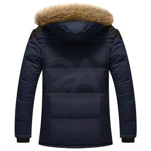 Manteau à capuche en fausse fourrure épaisse pour homme, fournisseur OEM de vestes d'hiver, parka d'hiver personnalisée pour homme avec capuche en fausse fourrure - Product Image 2