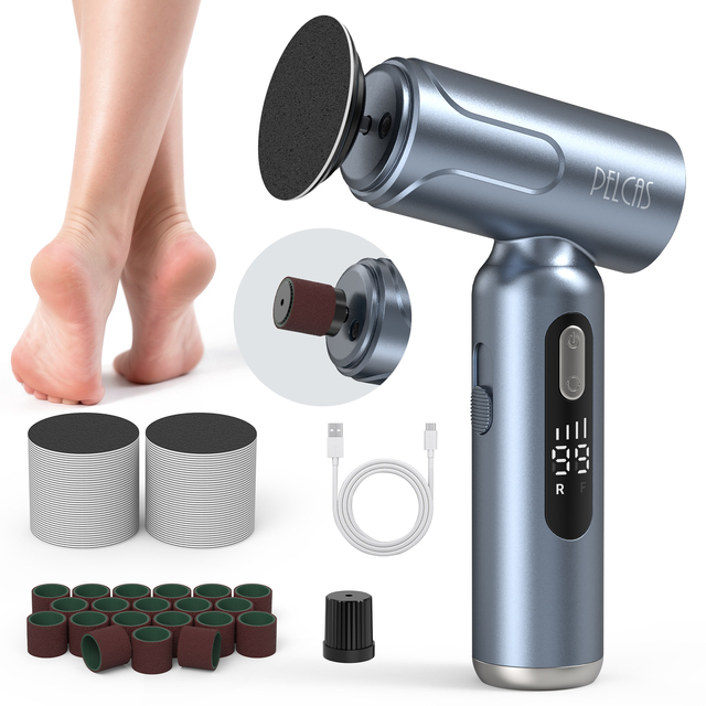 Rechargeable Electric Foot File Nail Grinding Machine Callus Remover for Salon and Home Use