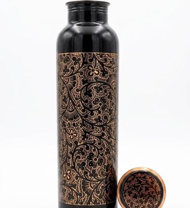 Copper <b>Bottle</b> With Attractive Print Design Hot Selling Multipurpose Copper <b>Bottle</b> Fully Finished Handmade Bohemian <b>Water</b> <b>Bottle</b> - Product Image 5