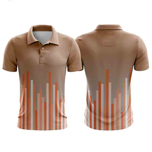 T-shirt polo dégradé OEM à manches courtes, respirant, décontracté, pour homme, avec logo personnalisé - Product Image 6