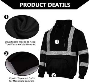 Sudadera de Seguridad de Alta Calidad con Capucha Reflectante de Alta Visibilidad - Product Image 2
