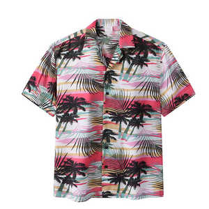 Camisa Hawaiana de Playa para Hombre, de Manga Corta con Botones, Estampado Digital Personalizado para Verano - Product Image 1