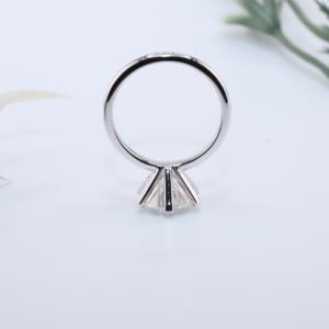 White Gold Round Lab Diamond Engagement <b>Ring</b> Six Prong <b>Crown</b> Setting Minimalist Solitaire <b>Ring</b> Custom Fine Jewelry - Product Image 4