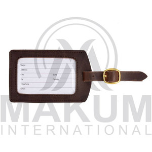 Etiqueta de equipaje de viaje de cuero genuino personalizada con logotipo y color a medida - Product Image 3