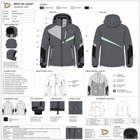 Combinaison de ski professionnelle sur mesure pour homme, 100 % polyester, imperméable 10 000 mm, respirante, avec capuche, extensible, entièrement thermosoudée