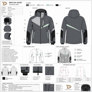 Professional Custom Men's <b>Ski</b> Suit 100% Polyester 10,000mm Waterproof Breathable for Hood Power Stretch Fully Taped - Product Image 6