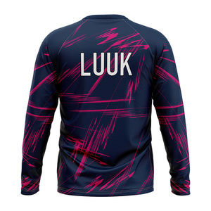 Camiseta Deportiva Personalizada para Hombre, Corte Regular, 100% Poliéster, Transpirable, Antibacteriana, Manga Larga, Secado Rápido, Impresión Personalizada - Product Image 5