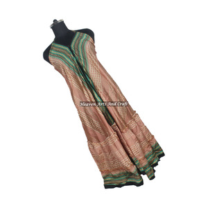 Nuevo Vestido Largo Bohemio de Verano para Mujer, Estilo Vintage, de Seda, Cuello en V, Sin Mangas, Multicolor, Ropa de Playa - Product Image 6