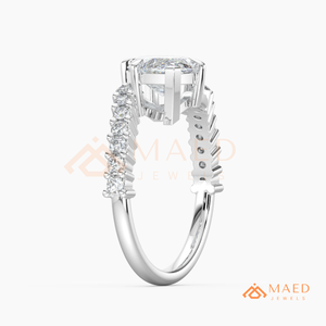 Bague de Fiançailles en Argent 925 avec Moissanite Marquise, Bague de Mariage Coupe Ovale, Bijou de Promesse Nuptiale, Cadeau pour Femme, Vente de Bijoux Fins USA - Product Image 6