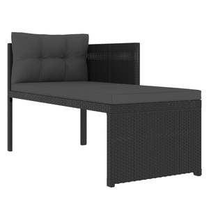Ensemble de canapés en rotin PE noir, verre et acier thermolaqué, polyester, pour jardin, meubles de jardin - Product Image 6