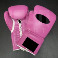 Gants de boxe professionnels personnalisables de qualité supérieure en cuir de vachette véritable avec rembourrage épais à 4 couches respirant