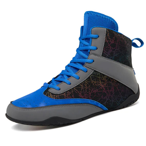 Chaussures de boxe et de lutte de haute qualité pour femmes et hommes, dessus en cuir véritable, logo/couleur personnalisés, été, toutes saisons, dernières tendances - Product Image 6