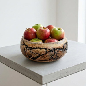 Juego de Tazones de Madera Hechos a Mano con Acabado Fractal Quemado, Estilo Rústico, Bohemio y Campestre - Product Image 5