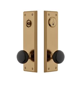 Poignée de porte double en acier couleur or, personnalisable pour maison, hôtel, restaurant, avec fonction passage et confidentialité, quincaillerie de porte - Product Image 1