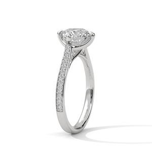 Bague solitaire en or 14 carats avec diamant moissanite, bague classique minimaliste pour un usage quotidien, pour femmes - Product Image 2