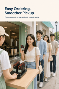 ระบบเรียกไร้สายระยะไกล 500 เมตร, เครื่องส่งสัญญาณ 1 เครื่อง พร้อมเครื่องรับสัญญาณ 30 เครื่อง, ผู้ผลิตเครื่องรับสัญญาณแบบชาร์จได้สำหรับร้านอาหาร - Product Image 3
