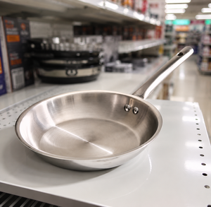 Commercial Stainless Steel Skillet Long Handle Healthy Non Coated Cooking Pan for Home Kitchen Catering Supplier - Product Image 3