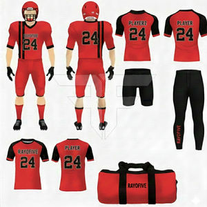 Uniforme de Fútbol Americano Unisex a Precio de Fábrica, 100% Poliéster, Ligero, Manga Corta, Transpirable, Antibacteriano - Product Image 2