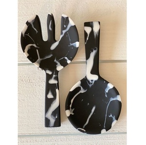 Cuillères en résine artisanales pour servir des salades, produits de fabricants indiens, finition miroir, durables pour les mariages, Noël, la crème glacée - Product Image 1