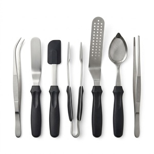 Kit d'Ustensiles de Plats de Présentation 7 Pièces en Acier Inoxydable pour la Décoration Alimentaire Professionnelle, Compatible Lave-Vaisselle, Idéal pour Chefs et Cuisiniers - Product Image 1