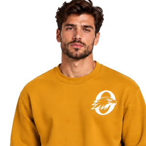 เสื้อสเวตเชิ้ตสีเหลืองมัสตาร์ด คอกลม แขนยาว สวมหัว สไตล์ลำลอง ผ้าฟลีซ  รับสกรีนโลโก้ เสื้อผ้าสตรีทแวร์ ชุดกีฬาฤดูหนาว - Product Image 3