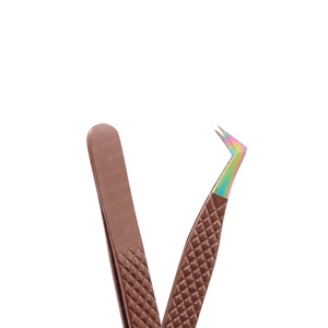 Pince à épiler d'extension de cils en acier inoxydable de haute qualité emballage personnalisé pointe fine forte adhérence nouveau Design tout outil de beauté - Product Image 2