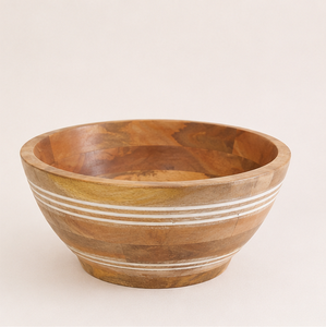 Eco-Friendly Mango Wood Serving <b>Bowl</b> <b>Large</b> Handcrafted Wooden Salad <b>Bowl</b> for Kitchen & Dining Table Home Decoration - Product Image 1