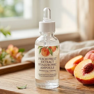 Suero hidratante de fruta de melocotón desarrollado coreano para el cuidado de la piel ampolla energética glicerina ácido hialurónico sin parabenos para mujeres ODM/OBM - Product Image 1