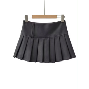 Jupe en cuir taille plus pour femme, style mini, très demandée, qualité supérieure, cuir respirant, prix attractif - Product Image 1