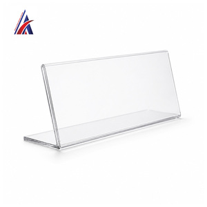 Meilleure Vente Excellent Support en Acrylique en Forme de L pour Étiquettes de Prix 250x85 mm, Présentoir Incliné Transparent pour Comptoir - Product Image 5
