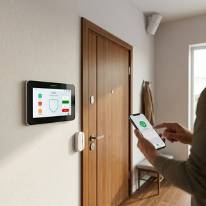 Système d'alarme de sécurité domestique intelligent Sudex 7 pouces IPS couleur WiFi 4G GSM avec Alexa, matériau ABS, contrôlé par application - Product Image 4