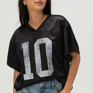 Achetez maintenant : T-shirt de sport ample pour femme, style universitaire, en mélange de coton, couleurs personnalisables, tailles XS-5XL, vente en gros - Product Image 2