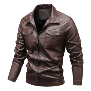 Custom <b>Men</b> High Street <b>Leather</b> <b>Jacket</b> Premium Quality Genuine <b>Leather</b> Breathable Windproof Winter Personalized Fit Front Logo - Product Image 4