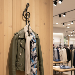 Crochet mural en fer poli de style vintage |   Crochet décoratif personnalisé pour chambre à coucher, entrée et organisation - Product Image 6