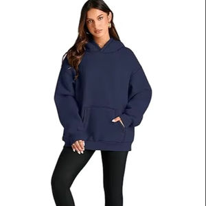 Sudaderas con Capucha de Felpa 100% Algodón, Impresión Térmica con Logotipo Personalizado, para Hombre, Unisex, Talla Grande, Suéteres de Invierno Tejidos con Bolsillo - Product Image 1