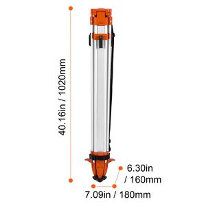 Treppiede per Rilevamenti Professionali da 16.53-65.55 Pollici con Attacco Filettato 5/8"-11, Livella Laser, Altezza Regolabile, Costruzione di Alta Qualità - Product Image 5