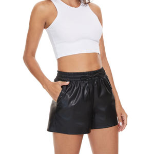 Jupe en cuir véritable pour femme, taille mi-haute, coupe classique, décontractée, avec cordon de serrage, grande taille, séchage rapide, imperméable - Product Image 4